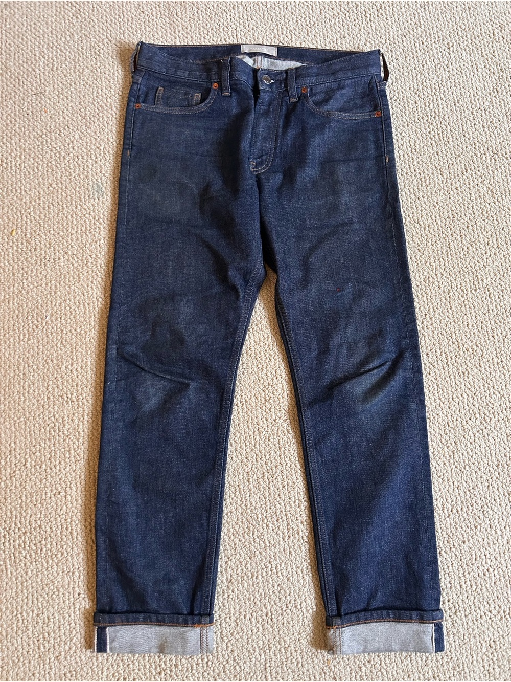 Men's Everlane Organic Cotton Denim Jeans, Selvedge Slim fit, size 31 x 30